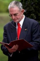 Dally Messenger in suit